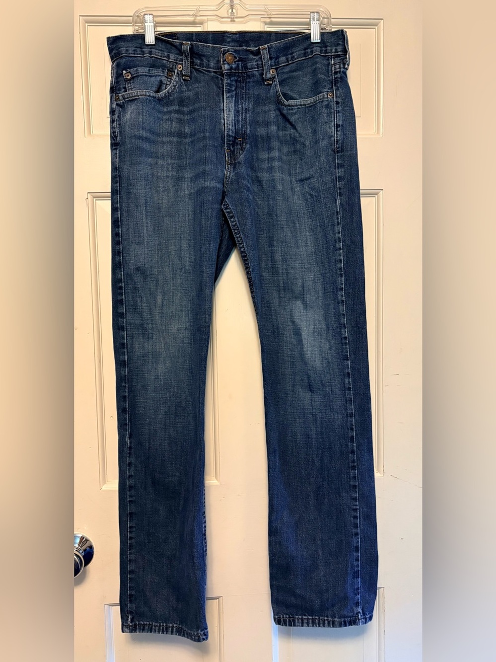 Levi's Men's Slim Straight Jeans in Dark Blue Wash